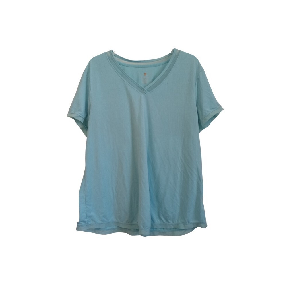 Tangerine Blue basic pinched back everyday tee